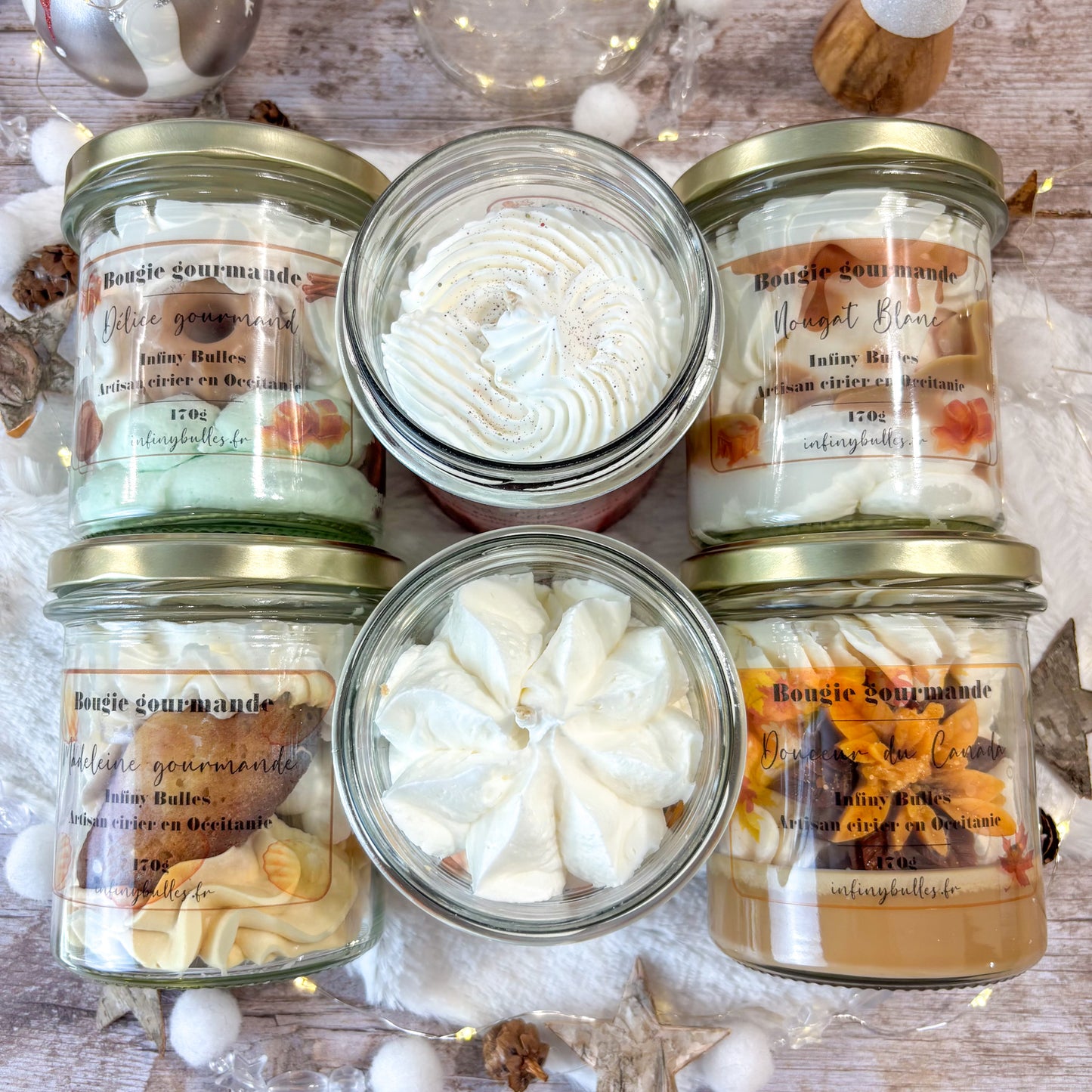 Bougies gourmandes collection automne - hiver