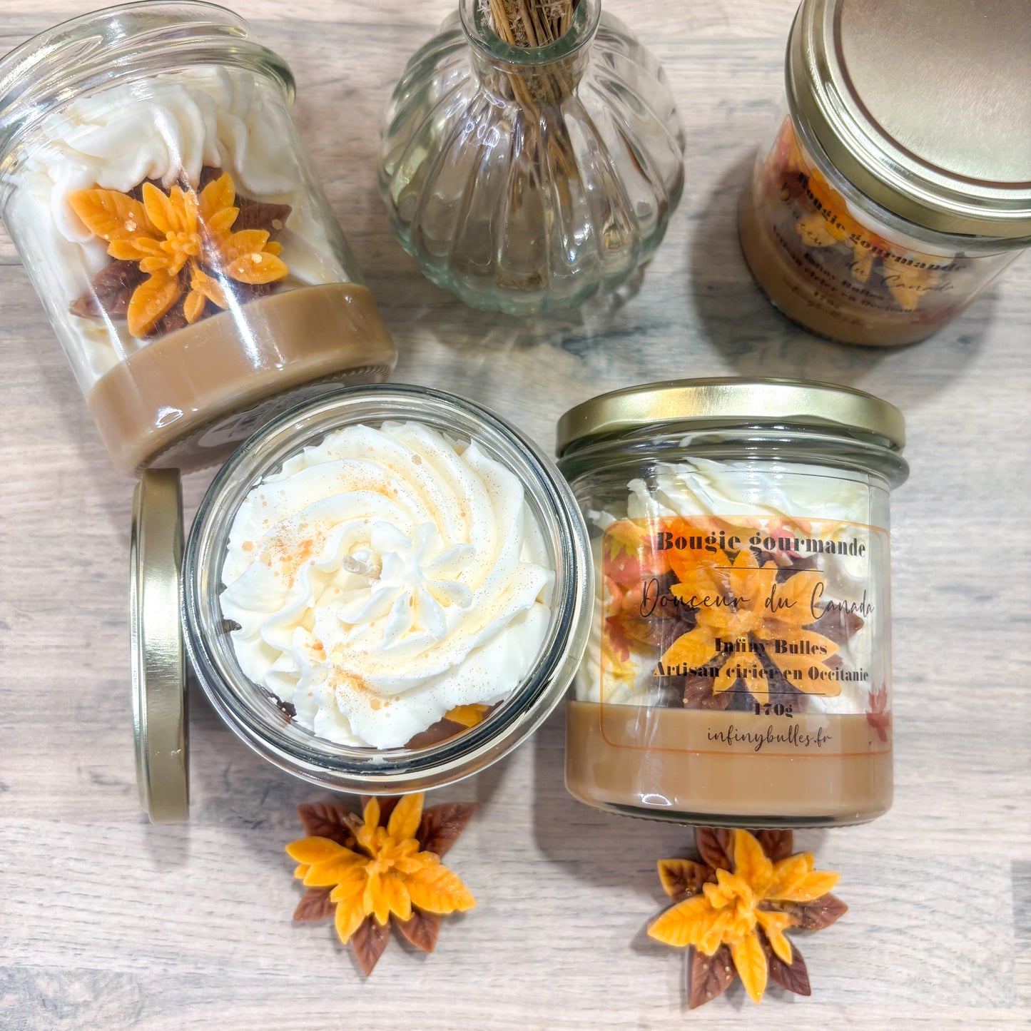 Bougies gourmandes collection automne - hiver