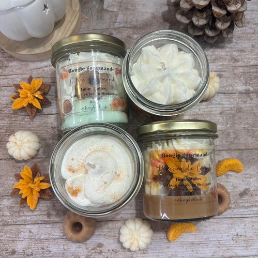 Bougies gourmandes collection automne - hiver