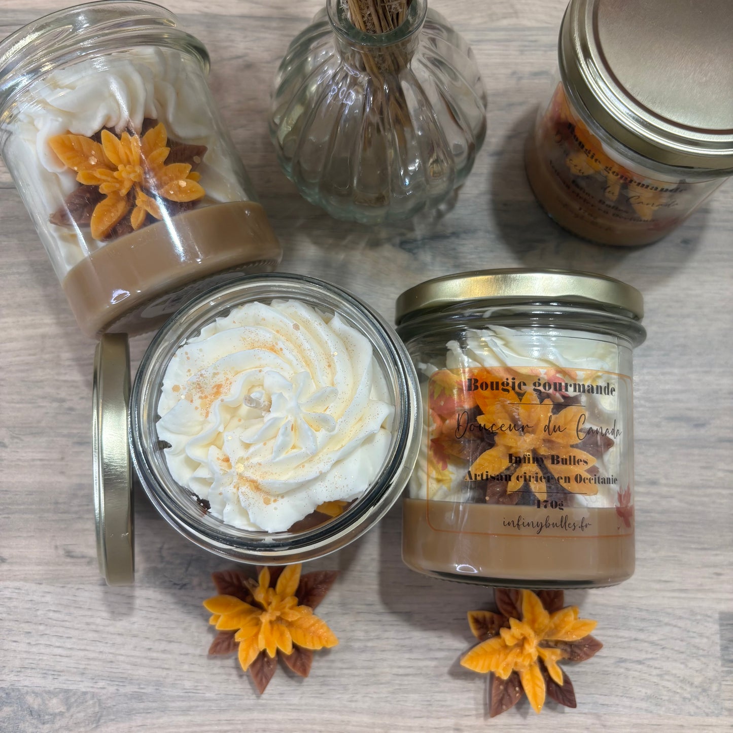 Bougies gourmandes collection automne - hiver