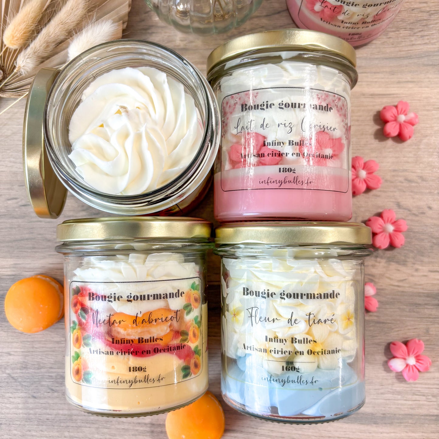 Bougies gourmandes collection printemps